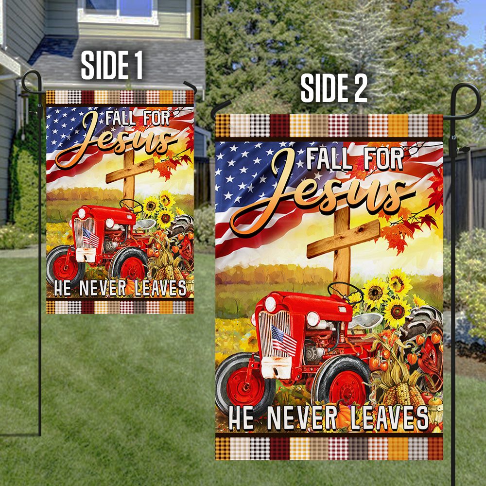 Christian Tractor Flag: Fall For Jesus - BNN437Fv2 - Image 5