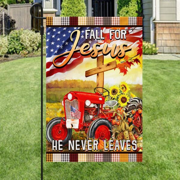 Christian Tractor Flag: Fall For Jesus - BNN437Fv2 - Image 3