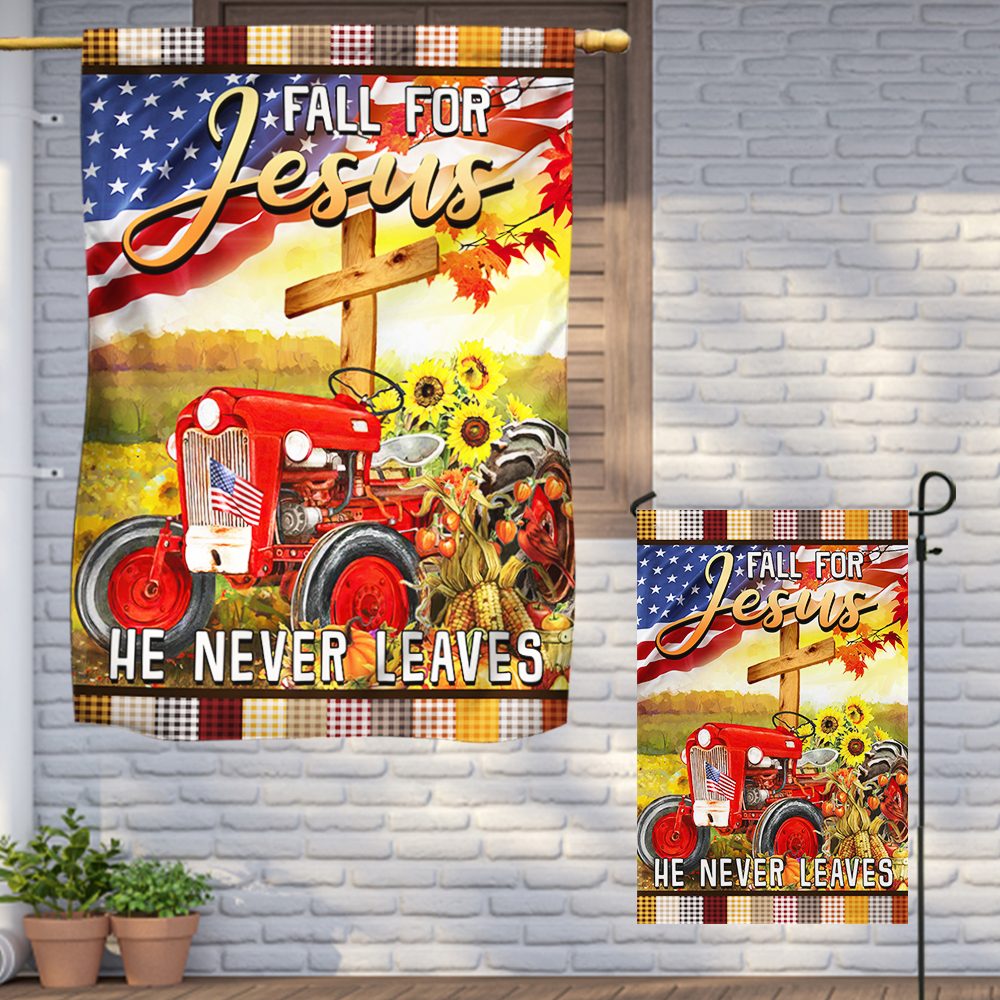 Christian Tractor Flag: Fall For Jesus - BNN437Fv2 - Image 4