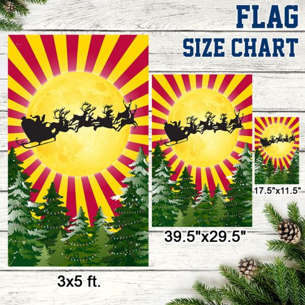 Arizona Christmas Santa & Reindeer Flag (LNT824F) - Image 7