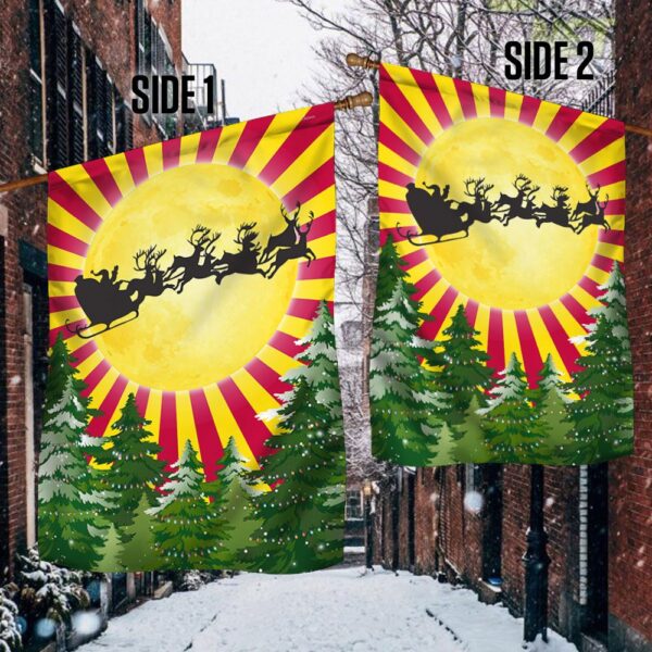 Arizona Christmas Santa & Reindeer Flag (LNT824F) - Image 2