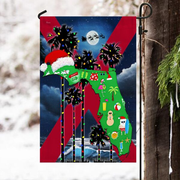Florida Christmas Palm Tree Flag - LNT805F - Image 4