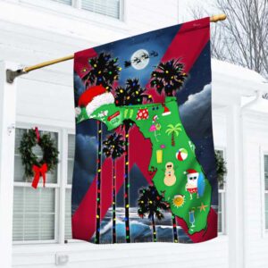 Florida Christmas Palm Tree Flag - LNT805F