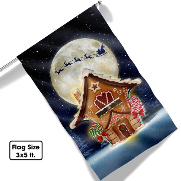 Christmas Gingerbread Flag LNT817F: Beautiful Night Holiday Decor - Image 6
