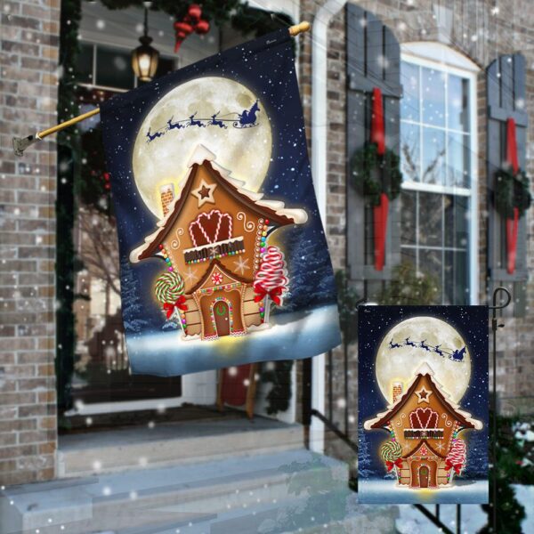 Christmas Gingerbread Flag LNT817F: Beautiful Night Holiday Decor - Image 4