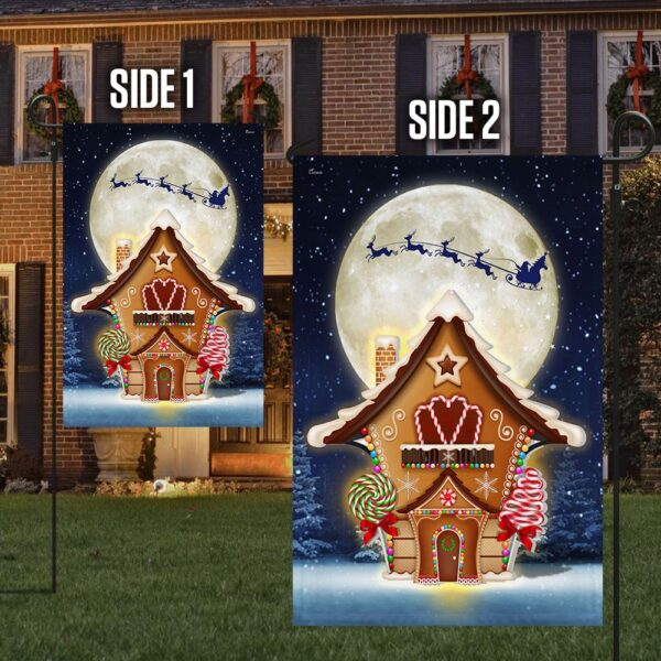 Christmas Gingerbread Flag LNT817F: Beautiful Night Holiday Decor - Image 5