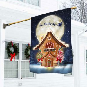 Christmas Gingerbread Flag LNT817F: Beautiful Night Holiday Decor