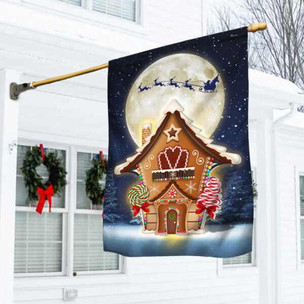 Christmas Gingerbread Flag LNT817F: Beautiful Night Holiday Decor