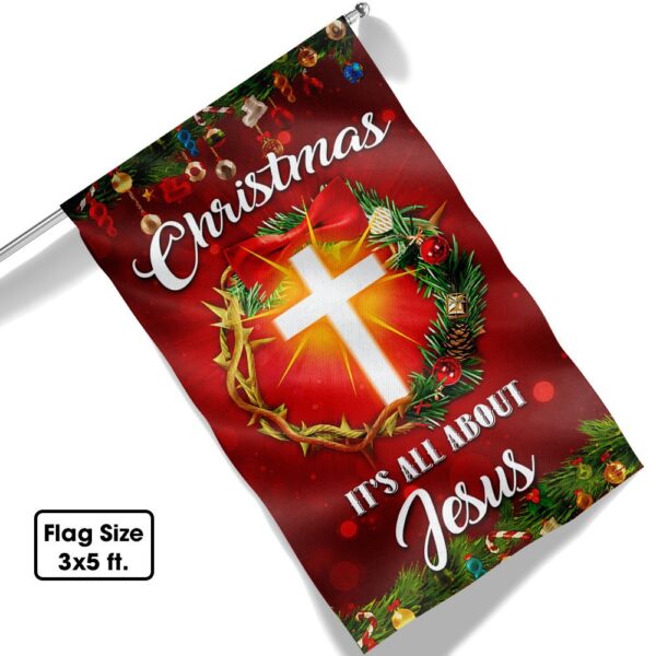 Jesus Christmas Wreath Flag: Crown of Thorns Holiday Decor TQN763F - Image 6