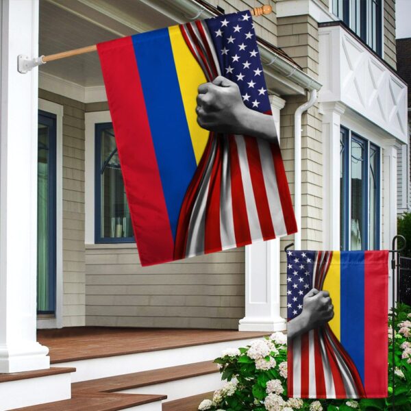 Colombian American Flag T-Shirt: TQN968F - Image 4