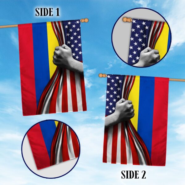 Colombian American Flag T-Shirt: TQN968F - Image 2