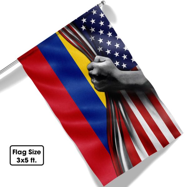 Colombian American Flag T-Shirt: TQN968F - Image 6