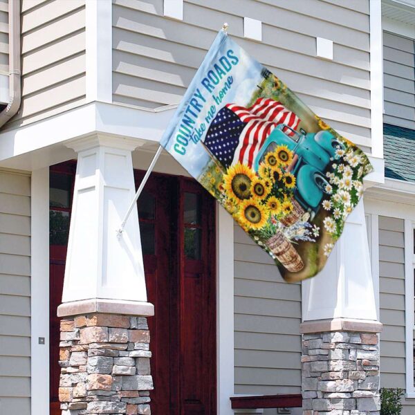 Country Roads Flag PSL128F: Rustic Americana Outdoor Decor - Image 9