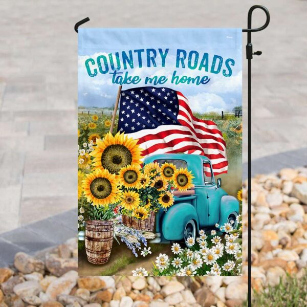 Country Roads Flag PSL128F: Rustic Americana Outdoor Decor - Image 3