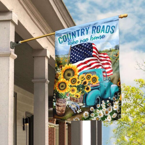 Country Roads Flag PSL128F: Rustic Americana Outdoor Decor - Image 6