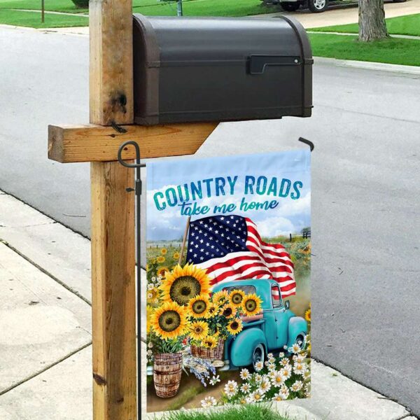Country Roads Flag PSL128F: Rustic Americana Outdoor Decor - Image 4