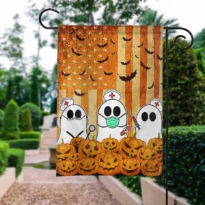 Spooky Covid-19 Halloween Garden Flag