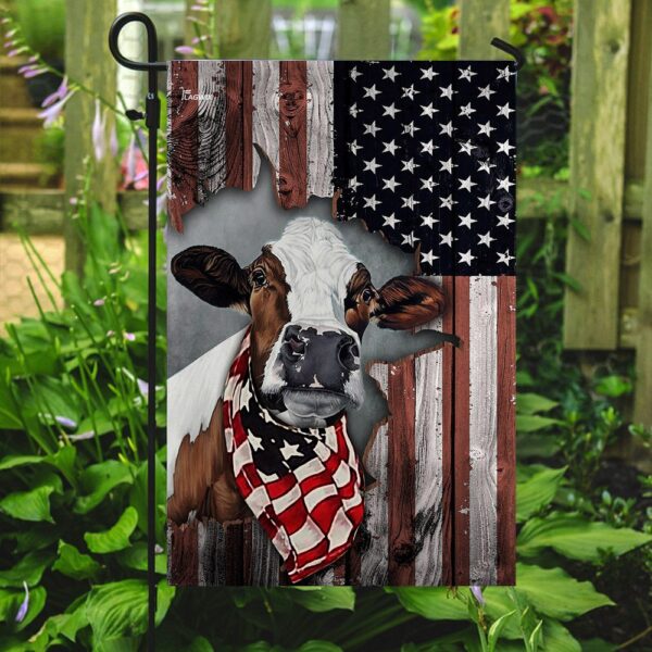 American Cow Cattle Farm Flag THN2207F: Patriotic Farm Decor - Image 7