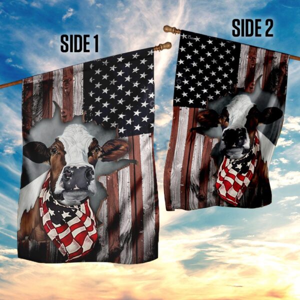 American Cow Cattle Farm Flag THN2207F: Patriotic Farm Decor - Image 5