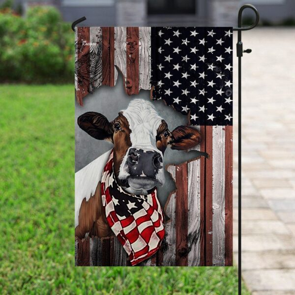 American Cow Cattle Farm Flag THN2207F: Patriotic Farm Decor - Image 6