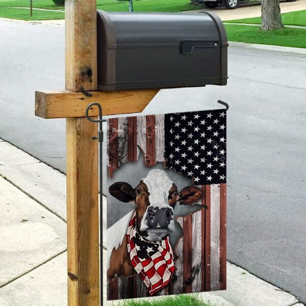 American Cow Cattle Farm Flag THN2207F: Patriotic Farm Decor - Image 9
