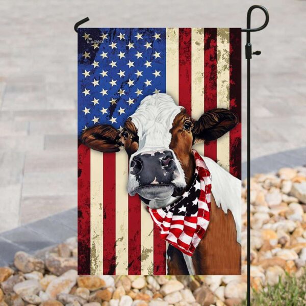 Happy 4th of July Cow Cattle Decor: US Flag THB2206F - Image 8