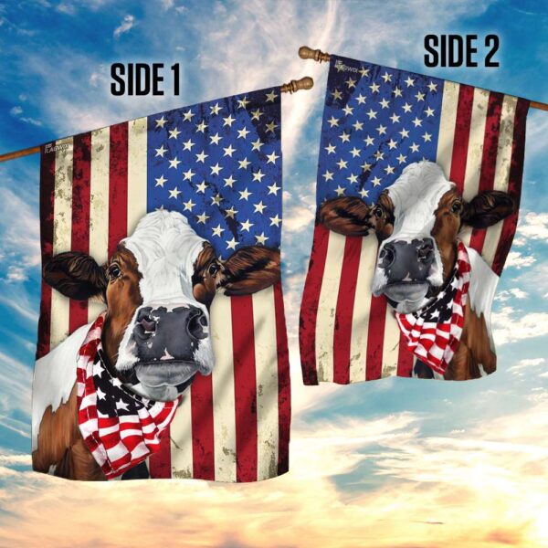 Happy 4th of July Cow Cattle Decor: US Flag THB2206F - Image 5