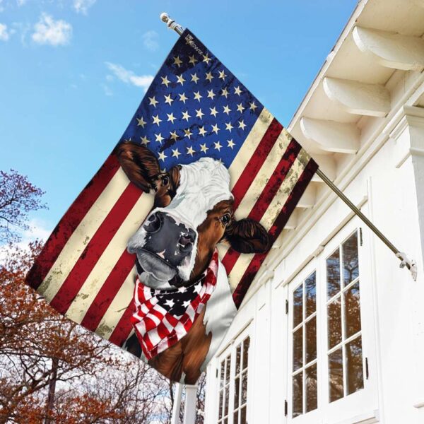 Happy 4th of July Cow Cattle Decor: US Flag THB2206F - Image 2
