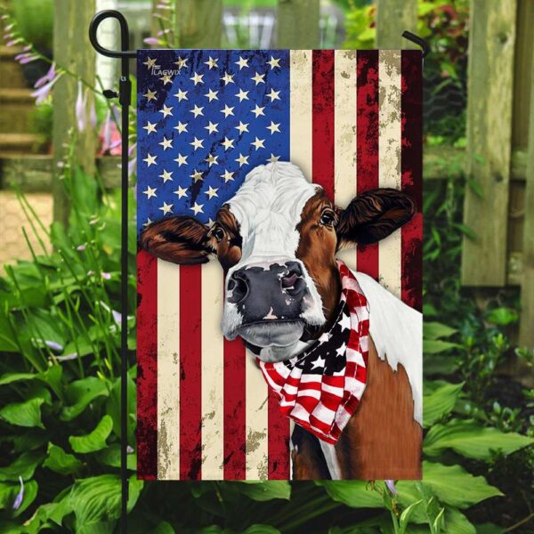 Happy 4th of July Cow Cattle Decor: US Flag THB2206F - Image 7