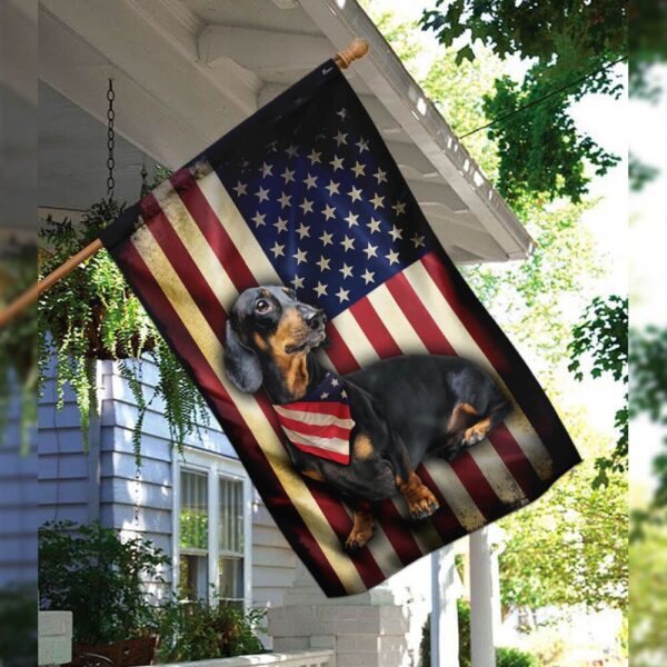 Dachshund American Flag Shirt: PSL213F Patriotic Dog Apparel - Image 8