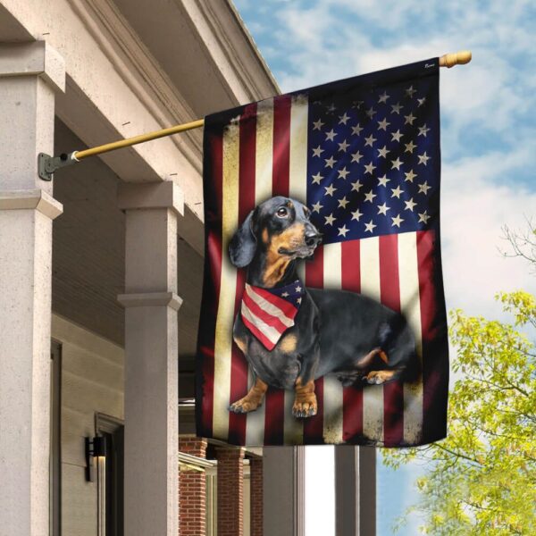 Dachshund American Flag Shirt: PSL213F Patriotic Dog Apparel - Image 6