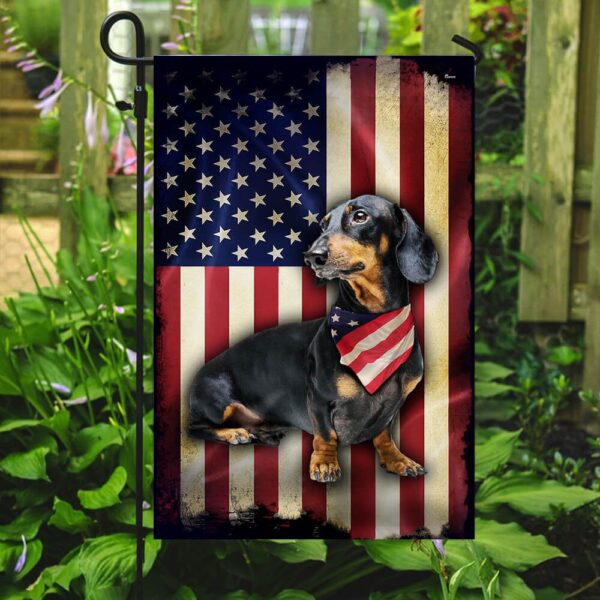Dachshund American Flag Shirt: PSL213F Patriotic Dog Apparel - Image 2
