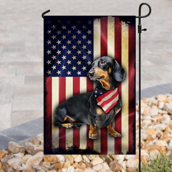 Dachshund American Flag Shirt: PSL213F Patriotic Dog Apparel - Image 3