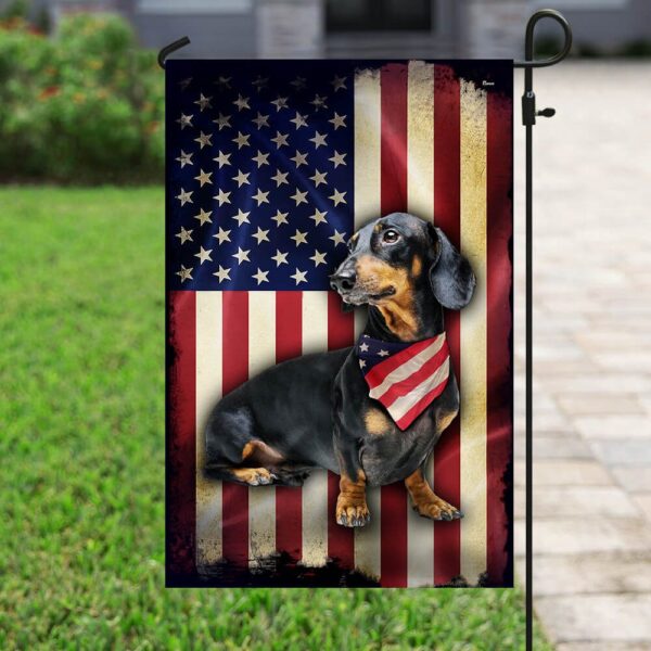 Dachshund American Flag Shirt: PSL213F Patriotic Dog Apparel