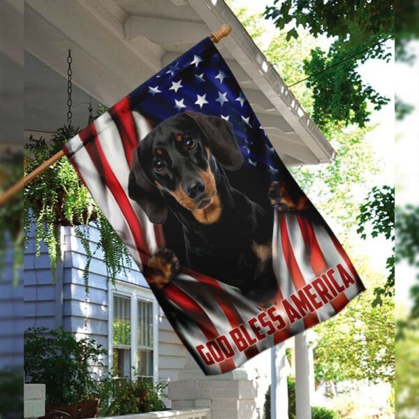 Dachshund American Flag T-Shirt: Patriotic Wiener Dog Apparel - Image 3