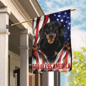 Dachshund American Flag T-Shirt: Patriotic Wiener Dog Apparel