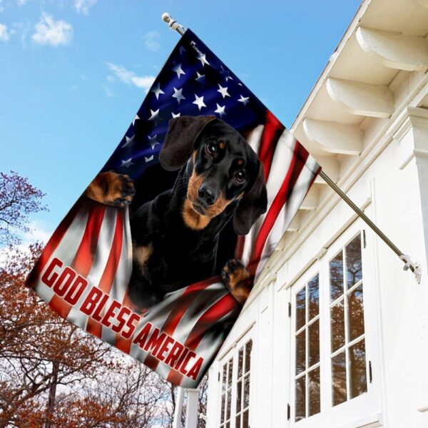 Dachshund American Flag T-Shirt: Patriotic Wiener Dog Apparel - Image 2