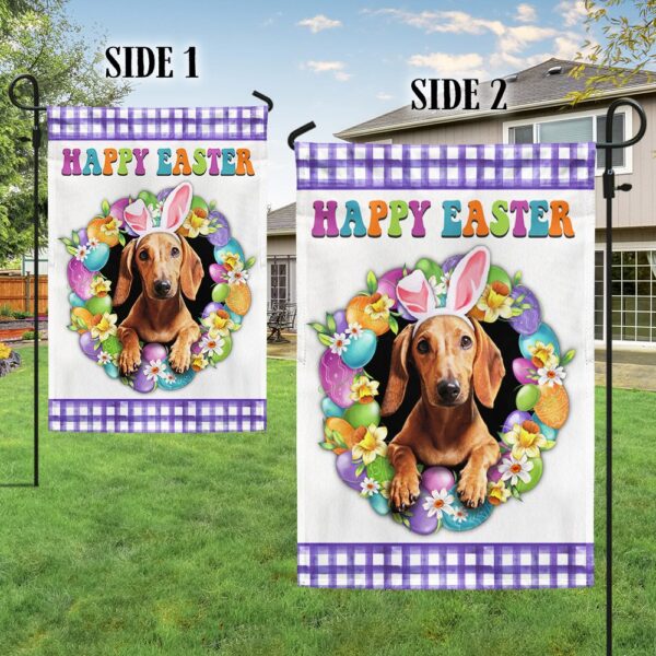 Dachshund Easter Flag: Happy Spring Decor TQN985Fv2 - Image 4