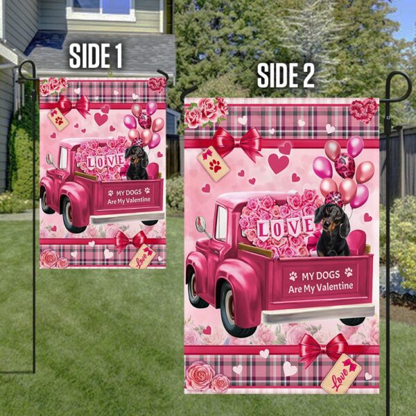 Dachshund Valentine's Day Flag: My Dogs Are My Valentine - Image 5