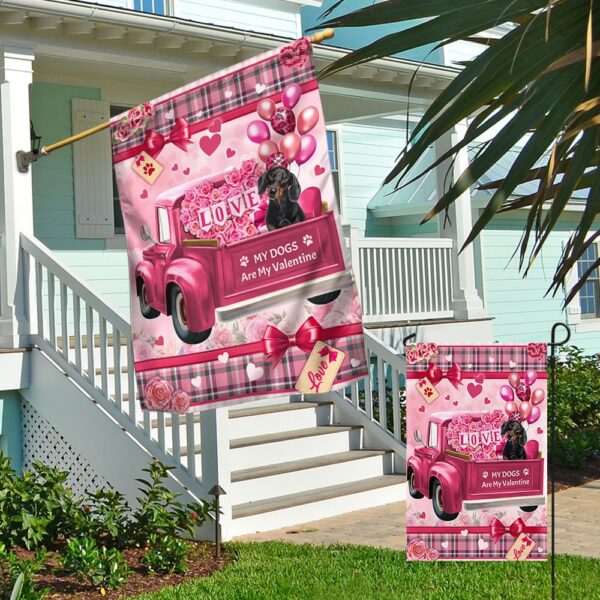 Dachshund Valentine's Day Flag: My Dogs Are My Valentine - Image 4