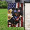 Dachshund US Flag T-Shirt: Patriotic Wiener Dog Apparel PN220F