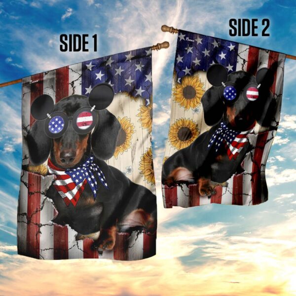 Dachshund US Flag T-Shirt: Patriotic Wiener Dog Apparel PN220F - Image 10