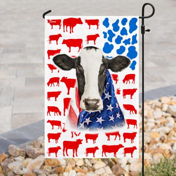 Patriotic Dairy Cow DBX1622F: American Flag Design - Image 8
