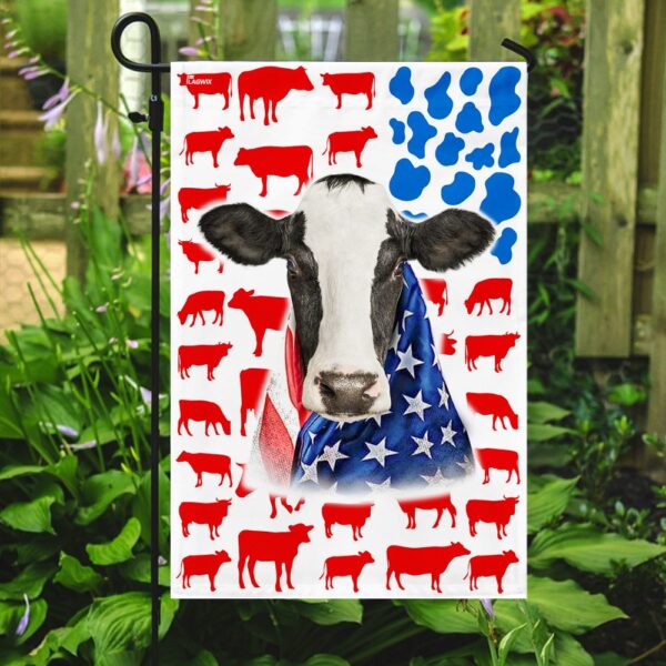 Patriotic Dairy Cow DBX1622F: American Flag Design - Image 7