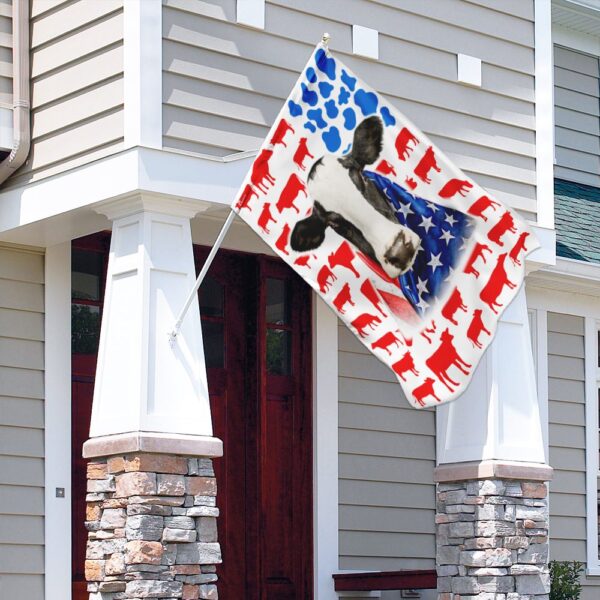 Patriotic Dairy Cow DBX1622F: American Flag Design - Image 4