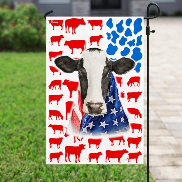 Patriotic Dairy Cow DBX1622F: American Flag Design - Image 6