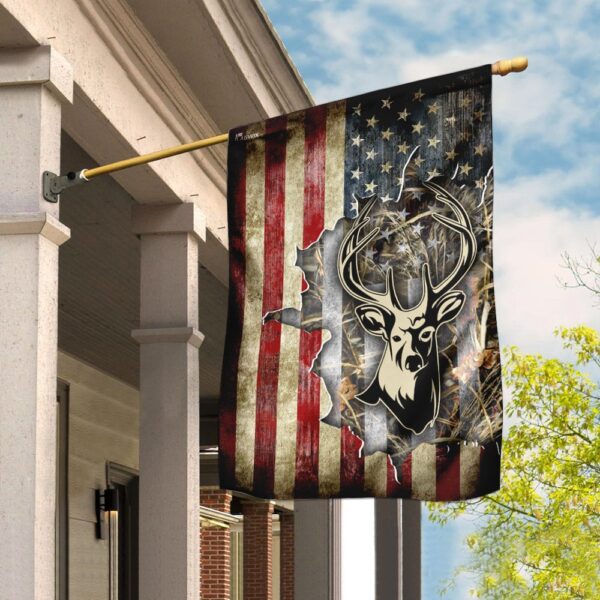 Patriotic Deer America Flag THN2052F1: Show Your American Pride