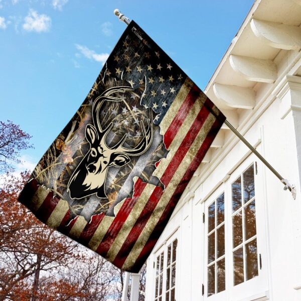 Patriotic Deer America Flag THN2052F1: Show Your American Pride - Image 2