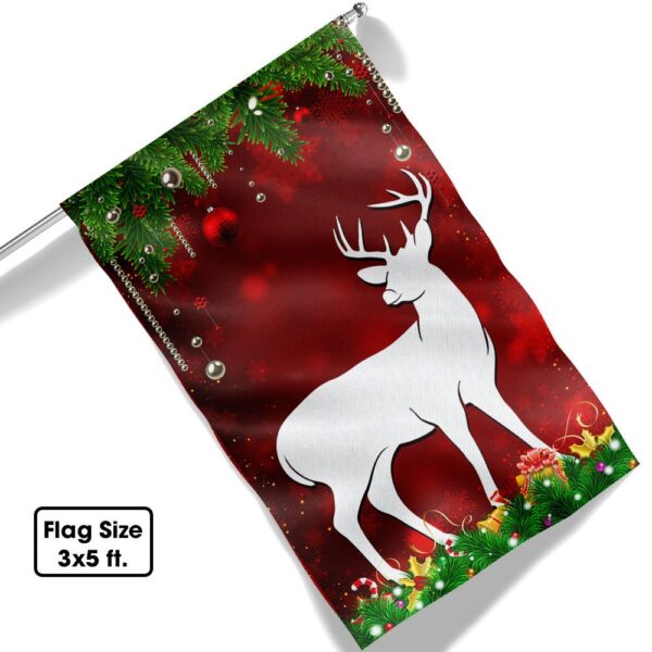 Deer Christmas Flag: Festive Holiday Decor TQN758Fv1 - Image 6