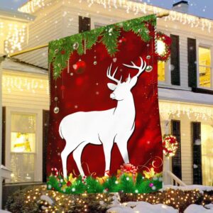 Deer Christmas Flag: Festive Holiday Decor TQN758Fv1